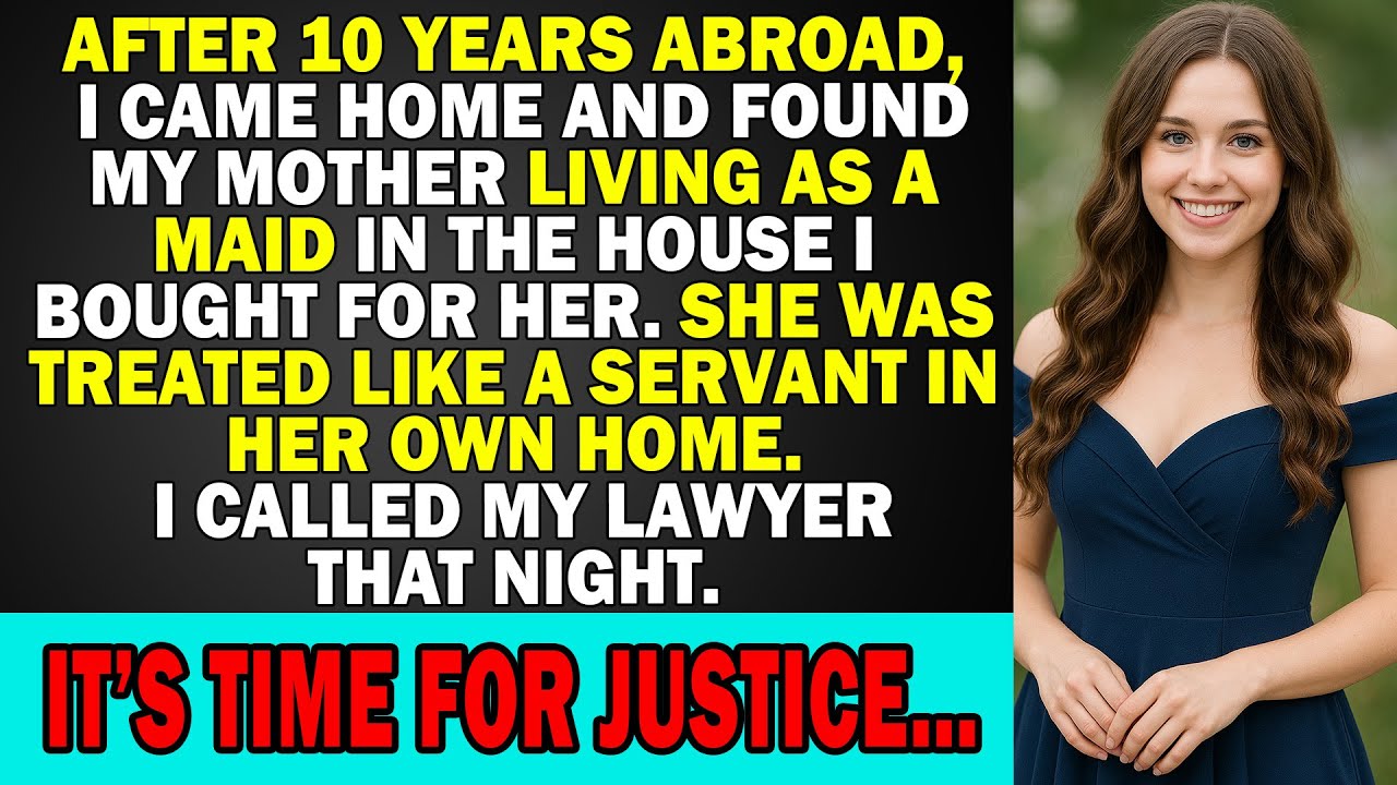После 10 лет за границей я вернулась домой и обнаружила, что моя мать работает прислугой в доме, ...
