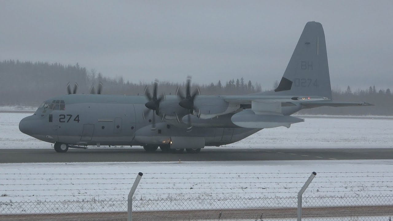 USMC Lockheed Martin KC-130J Hercules at Tampere-Pirkkala + QRA Scramble