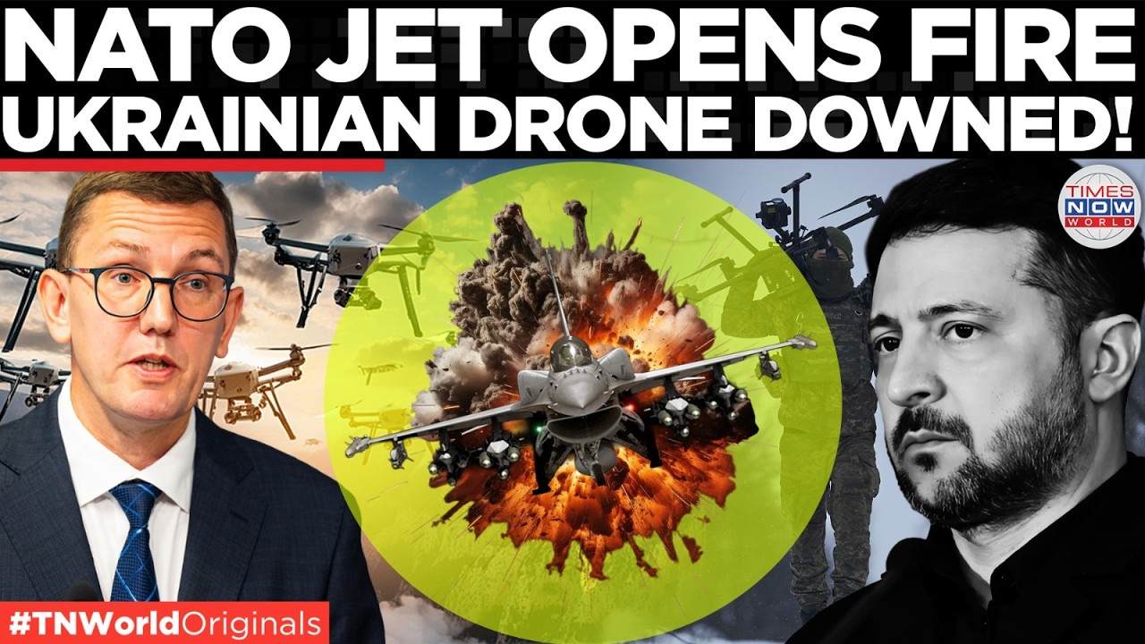 BALTIC AIRSPACE CRISIS: NATO F-16 Fighter Jet Shoots Down Ukrainian Drone Over Estonia | World News