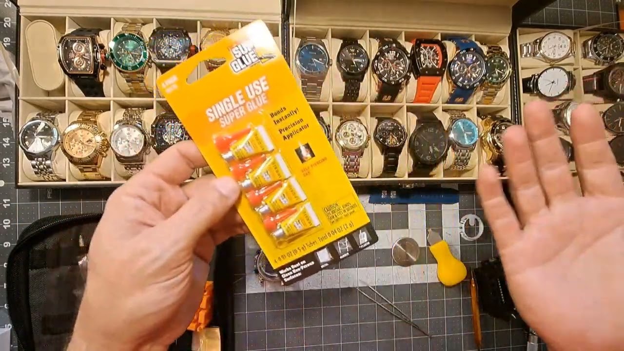 FIXING TOTALED WATCH with GLUE Mini Focus Sports Chronograph RUINED Luxury watches Casio repair diy