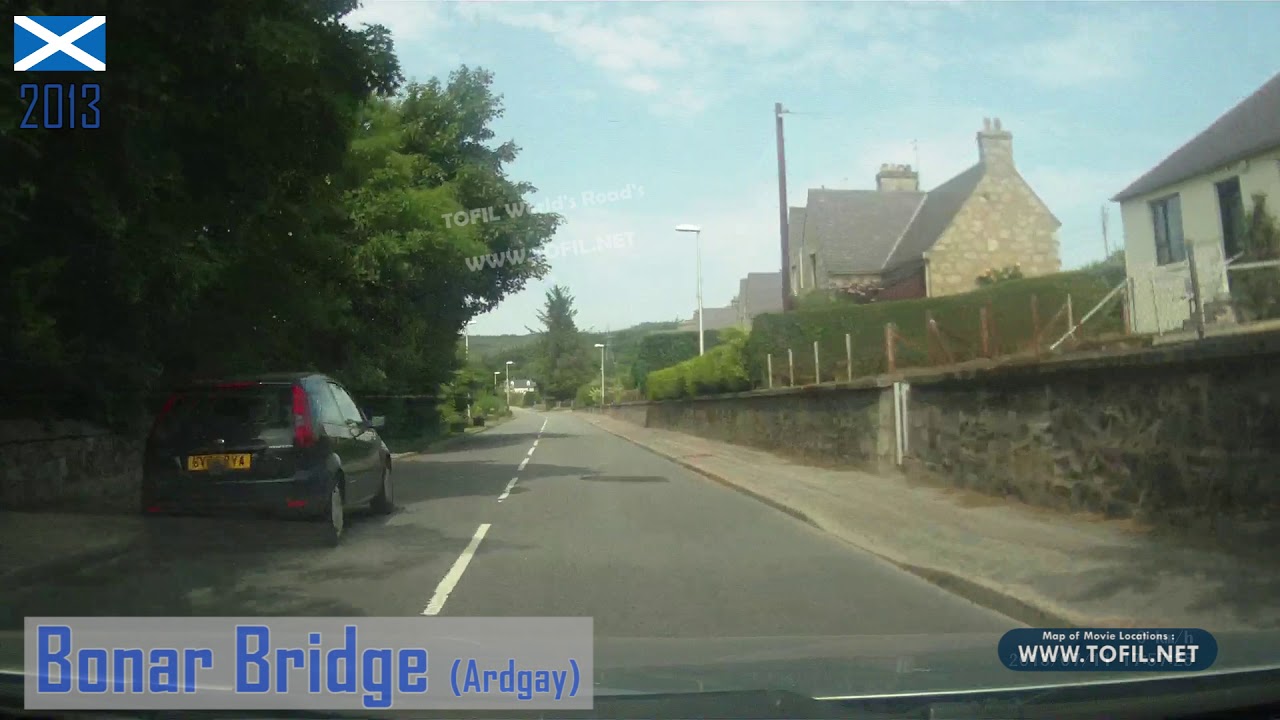 Bonar Bridge (Ardgay) 2013 - SCOTLAND Dashcam Driving Movies WWW.TOFIL.NET