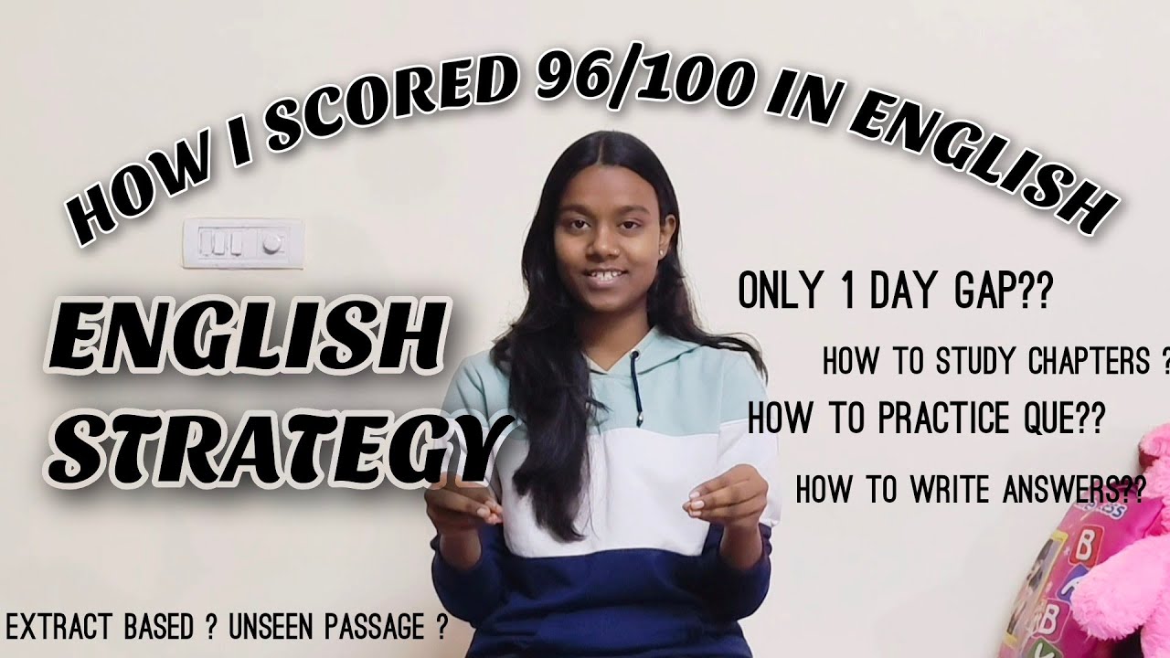 ENGLISH STRATEGY For Last Days 📖📚|How I scored 96/100📍|#cbse #boards #english 