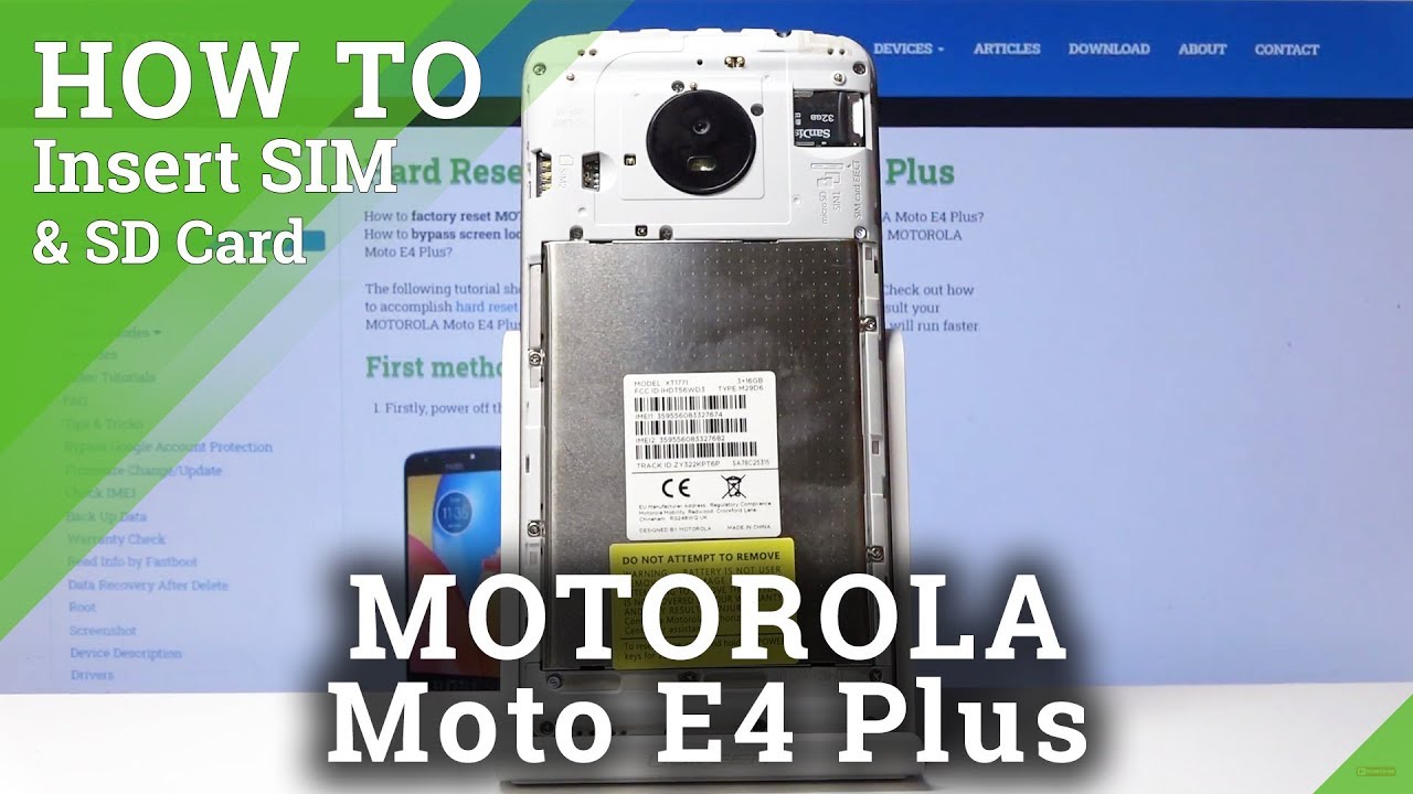 How to Insert Nano SIM & Micro SD Card in MOTOROLA Moto E4 Plus – SIM & SD Cards Slot