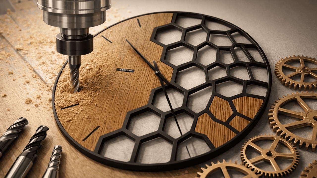 CNC Machined Wall Clock
