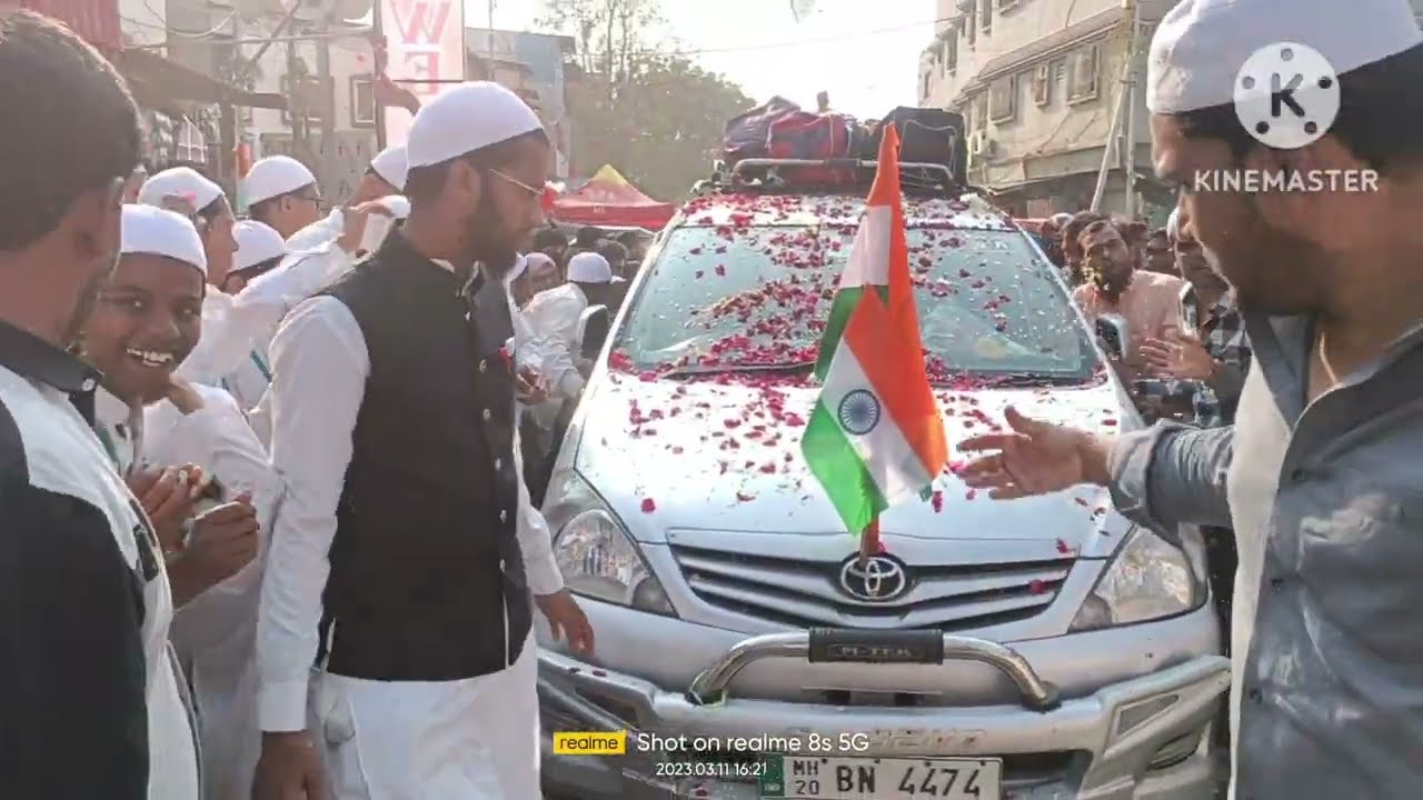 Madrasa Riyazul Jannah Malegaon Ki student Hafiza Tarannum Ka India Waapsi Par shaandaar Istiqbaal