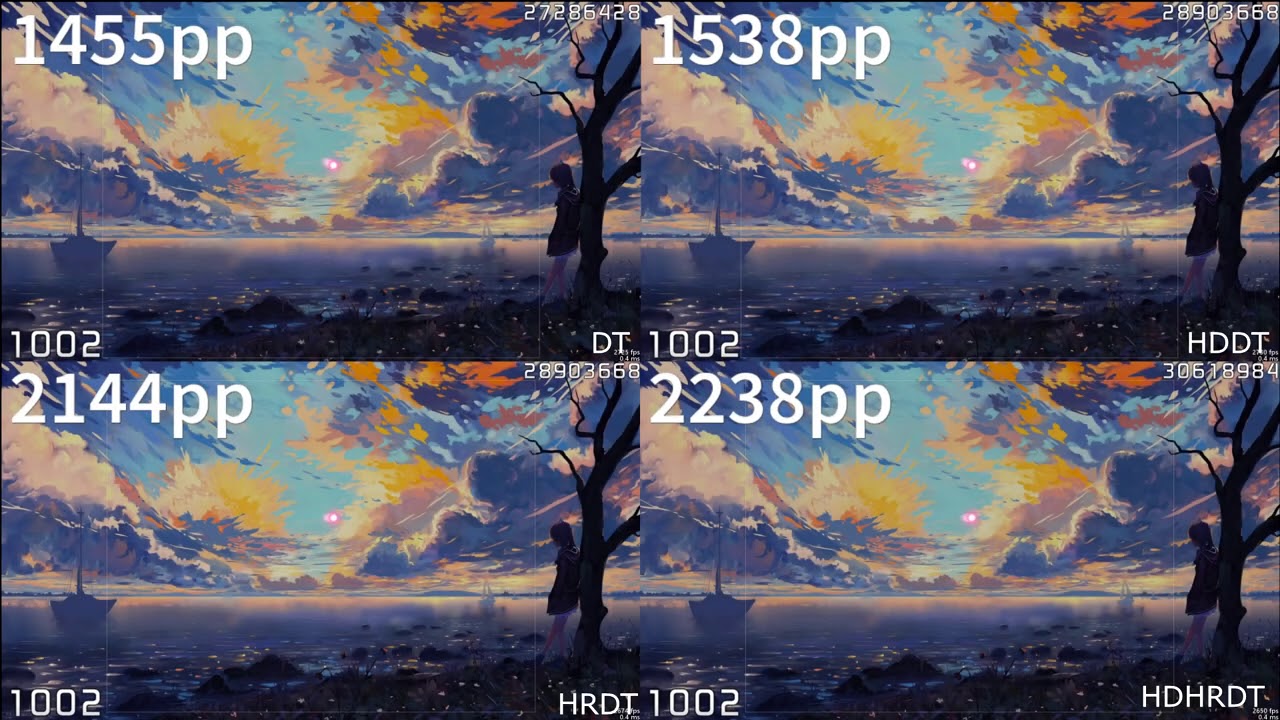 Sidetracked Day [Infinity Inside] | DT vs HDDT vs HRDT vs HDHRDT