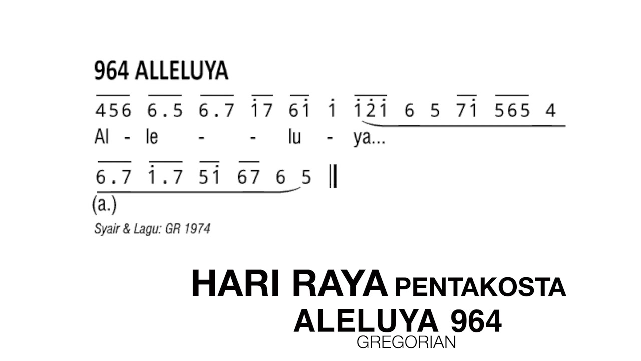 ALELUYA Hari Raya Pentakosta Tahun A/B/C