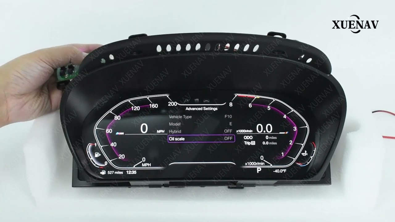 12.3‘’Digital Instrument Cluster Replacement For 2004-2009 BMW 5 Series E60 E61 Functions Display
