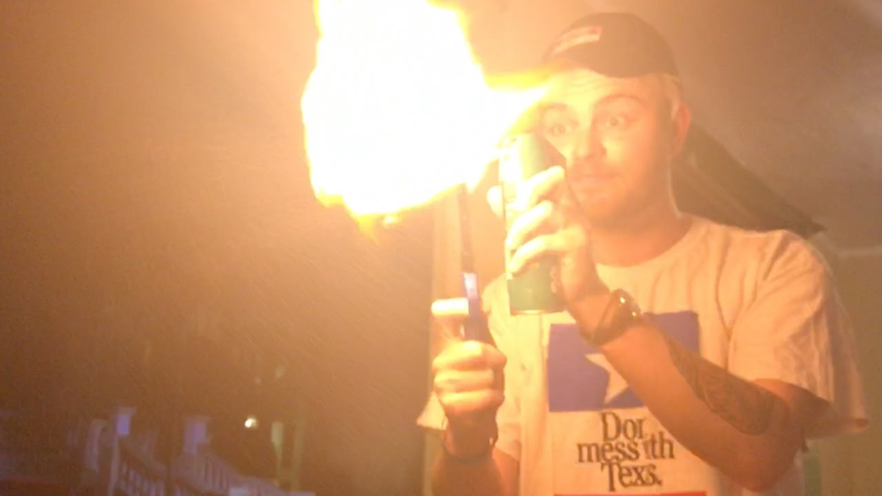 ALMOST LIT HIMSELF ON FIRE!!