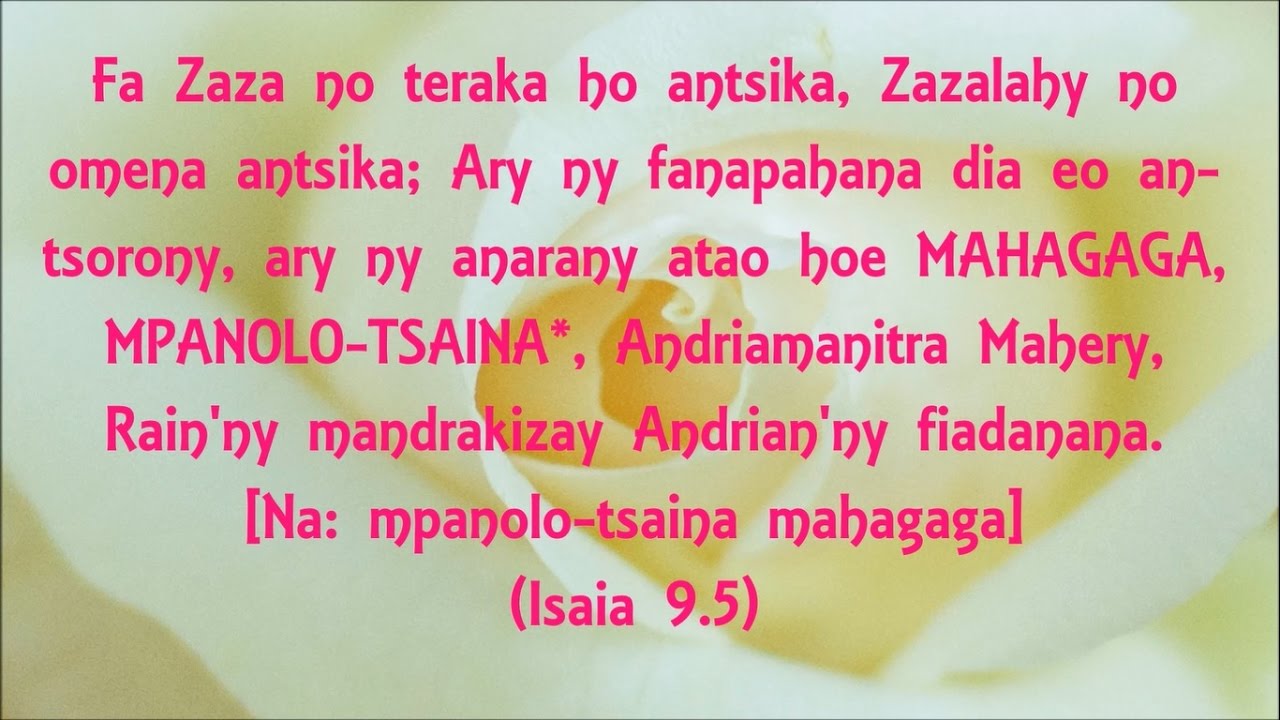 19 MAR 2017, Isaia 9.5 - Ankohonana Sambatra ao @ KRISTY (ASAKRI) Download