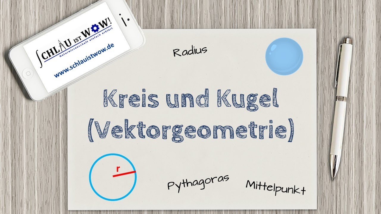 Kreis und Kugel (Vektorgeometrie) - Definition, Beispiele und Aufgaben