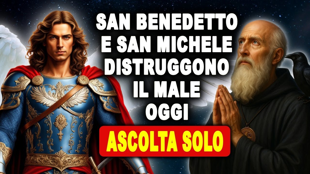 🛑 SAN BENEDETTO E SAN MICHELE – PREGHIERA POTENTE PER ALLONTANARE NEMICI E LIBERARE PROSPERITÀ