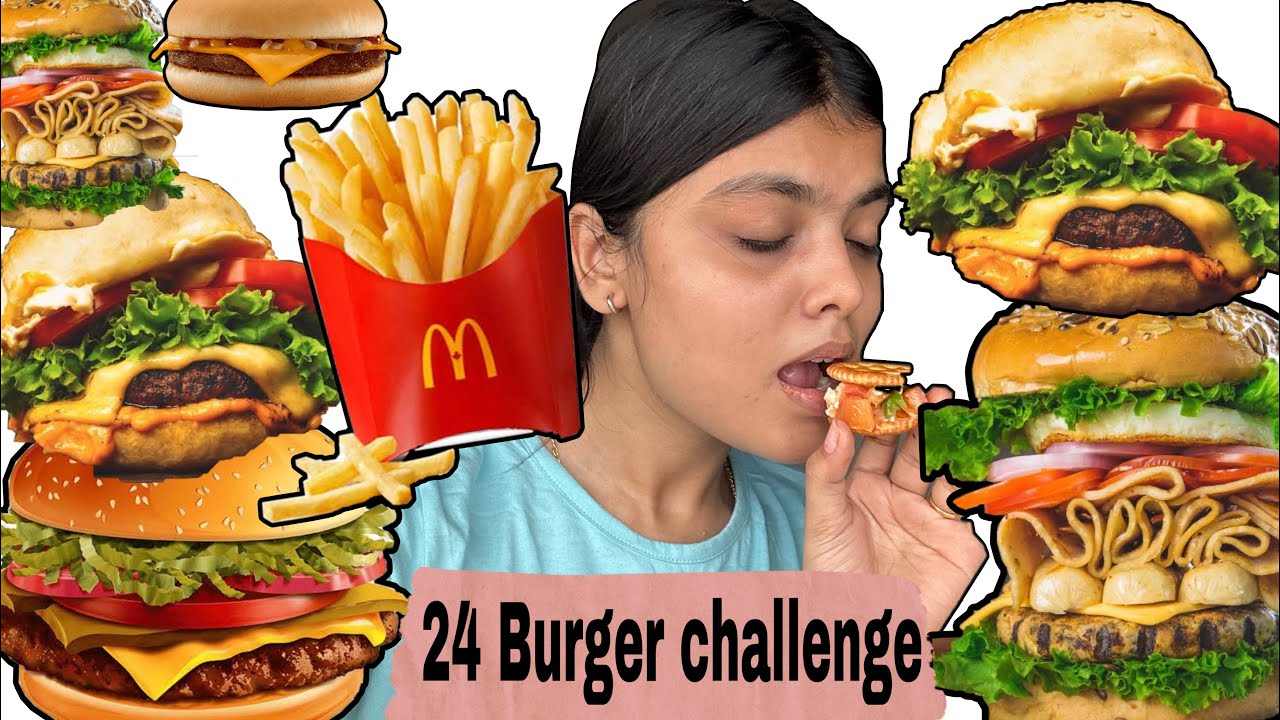 I Ate Burger For 24 Hrs 🍟🍔 || food challenge || alkaagarwal || kolkata