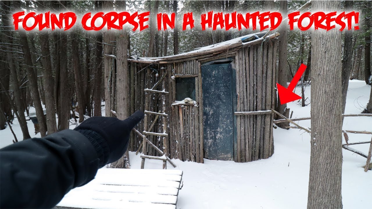 I FOUND SOMETHING TERRIFYING IN a HAUNTED FOREST NEAR ABANDONED CABIN!