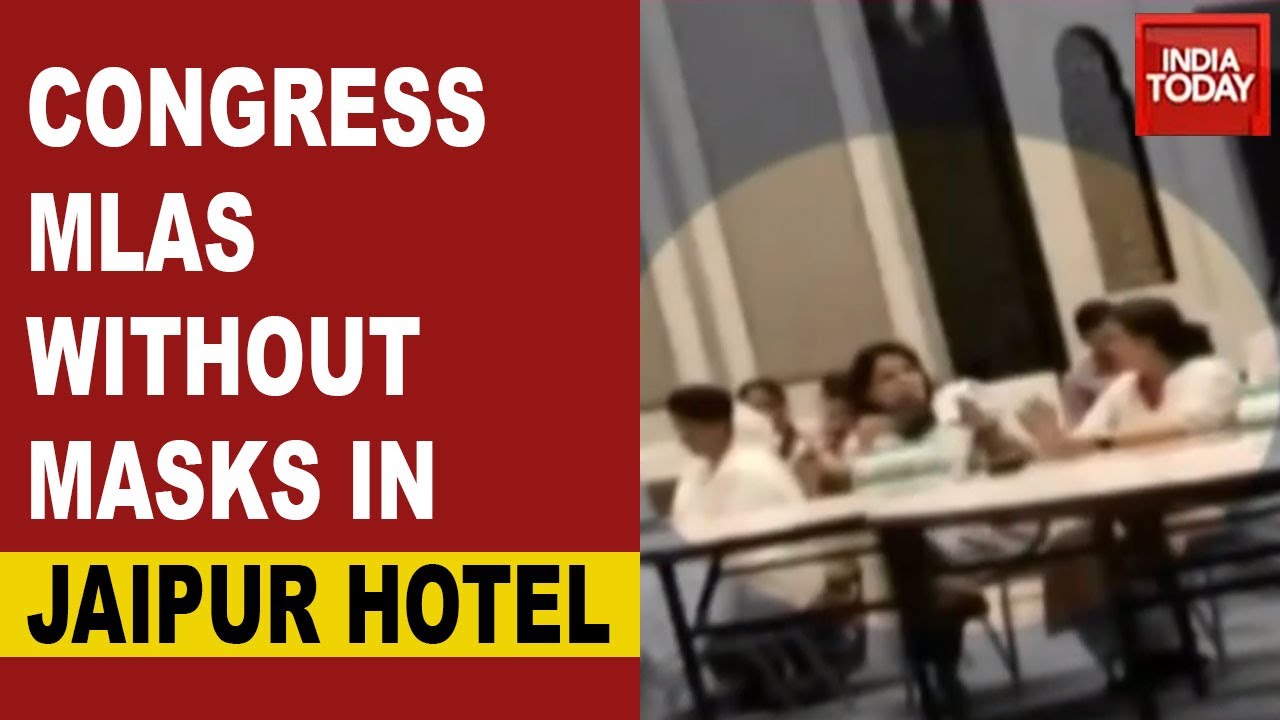 Congress MLAs Roam Without Masks Inside Jaipur Resort | Caught On Camera