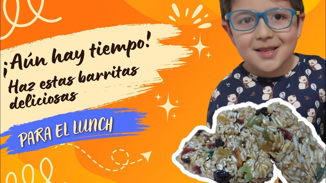 ¡Aún hay tiempo! Prepara estas barritas saludables para el lunch | Snack saludable para niños