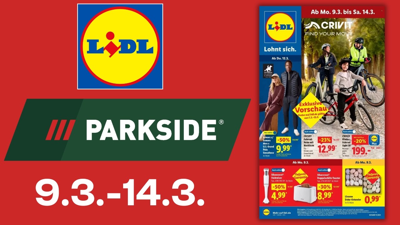 Neuer PARKSIDE Werkzeugkatalog 🔥 LIDL Prospekt ab 9.3.2026 | Top Angebote & Tools