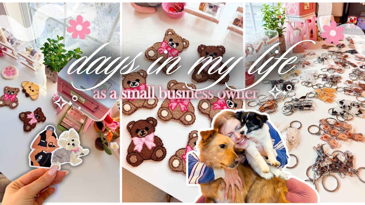 A Chaotic yet Productive Small Business Vlog | making inventory, packing orders, wholesale & more 📦✨