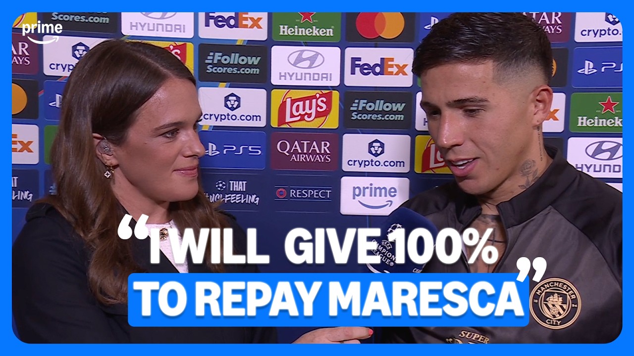 Enzo Fern&aacute;ndez LOVES playing under Maresca 🤩 | full post-match interview | UEFA Champions League 🎙️