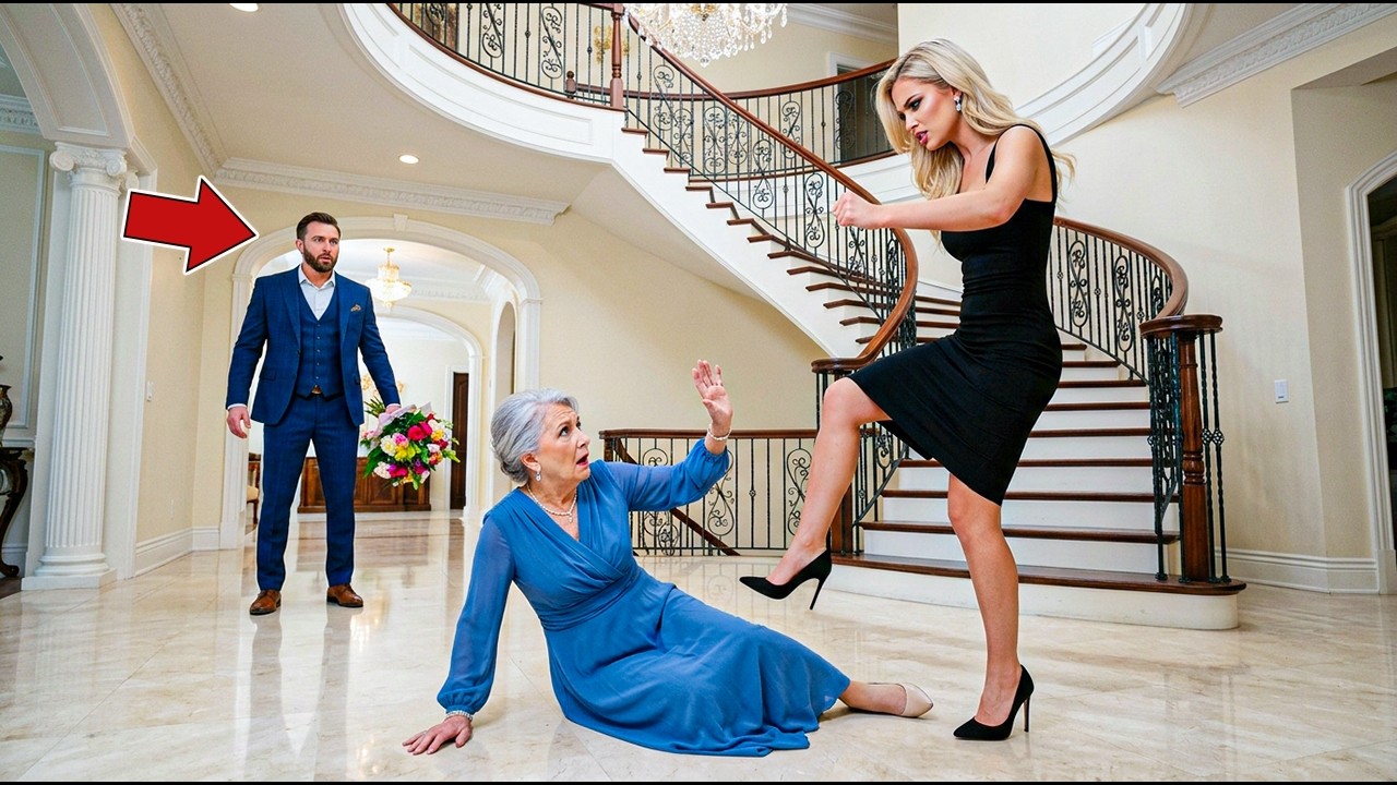 Un milliardaire surprend sa fiancée donnant un coup de pied à sa mère âgée… sa réaction choque tous