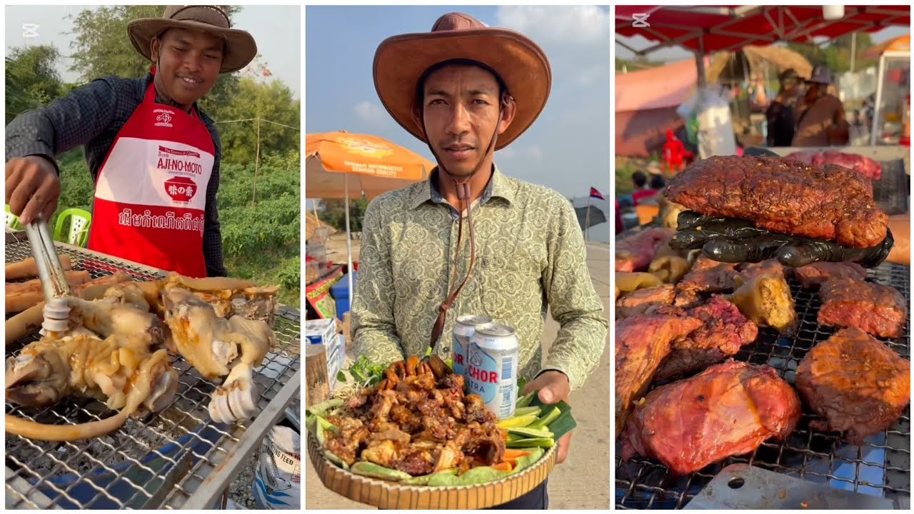 ខ្យល់ត្រជាក់ៗ ញាំសាច់អាំងក្ដៅៗ 😋😋 