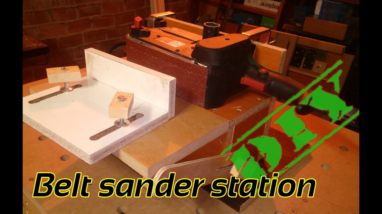 Home made belt sander station