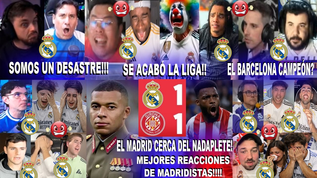OTRO RID&Iacute;CULO! MEJORES REACCIONES DE MADRIDISTAS AL REAL MADRID 1-1 GIRONA - EL BAR&Ccedil;A CAMPE&Oacute;N?