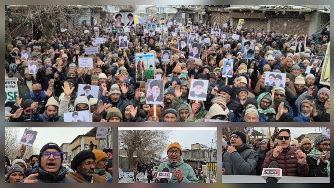 Massive Rally Against America & Israel | Support for Ayatollah Khamenei|Anjuman-e-Sahib Zaman Kargil