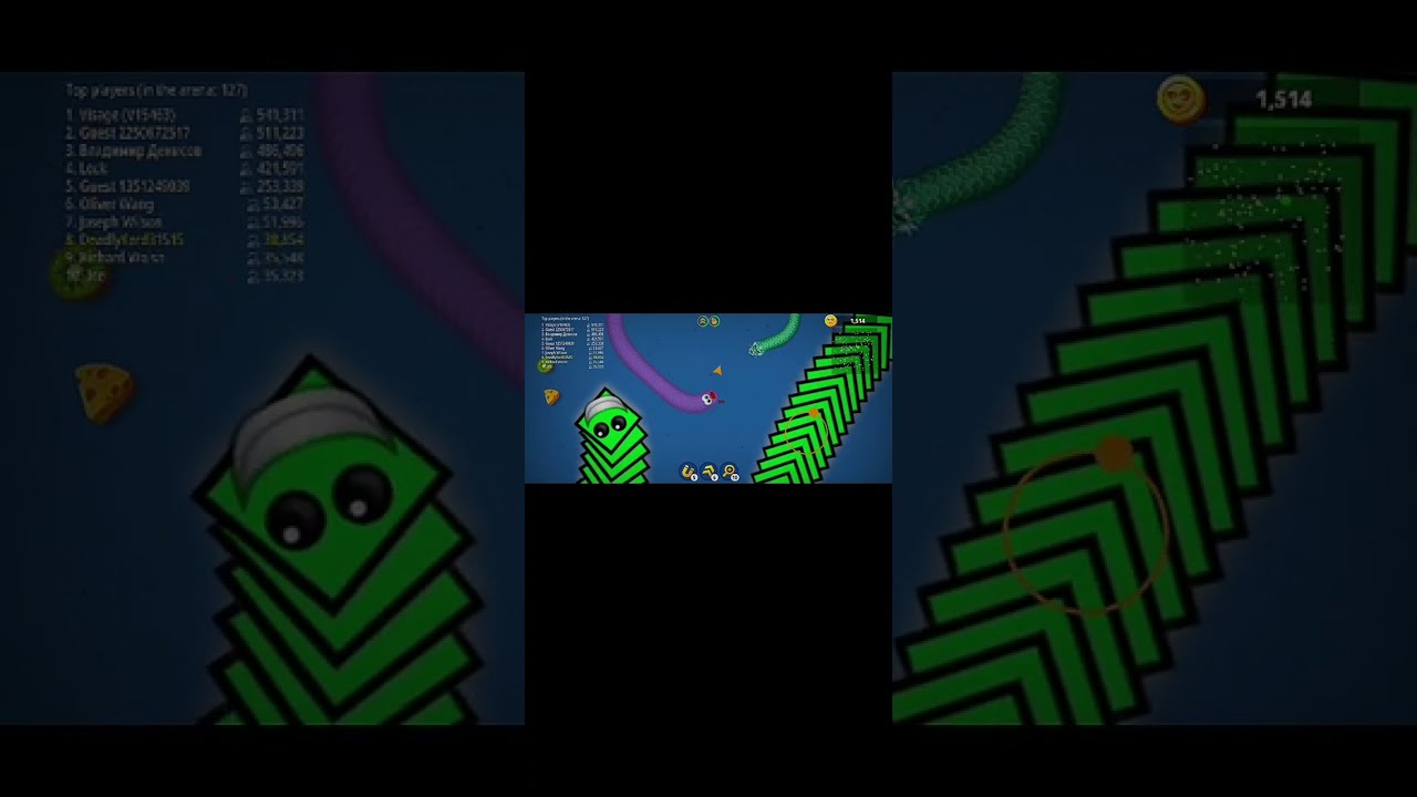 WORMS ZONE .IO — HUNGRY SNAKE #game #gaming #snakegame #wormszone #video 