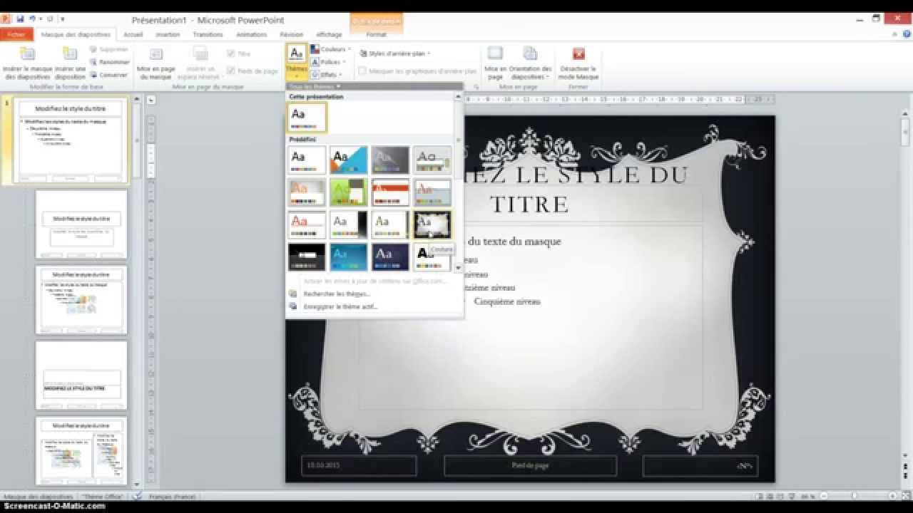 Powerpoint 2010 Masques