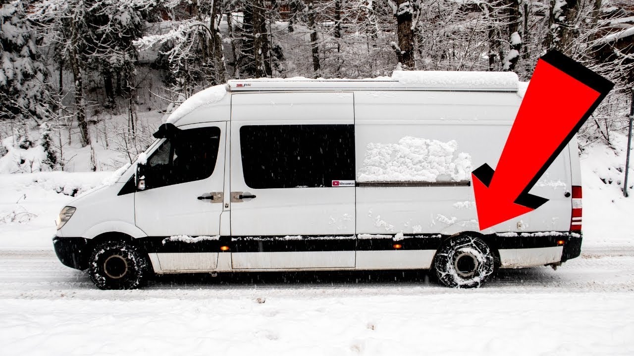 How Effective Are Snowchains? We Find Out! - [Winter Vanlife DAILY]