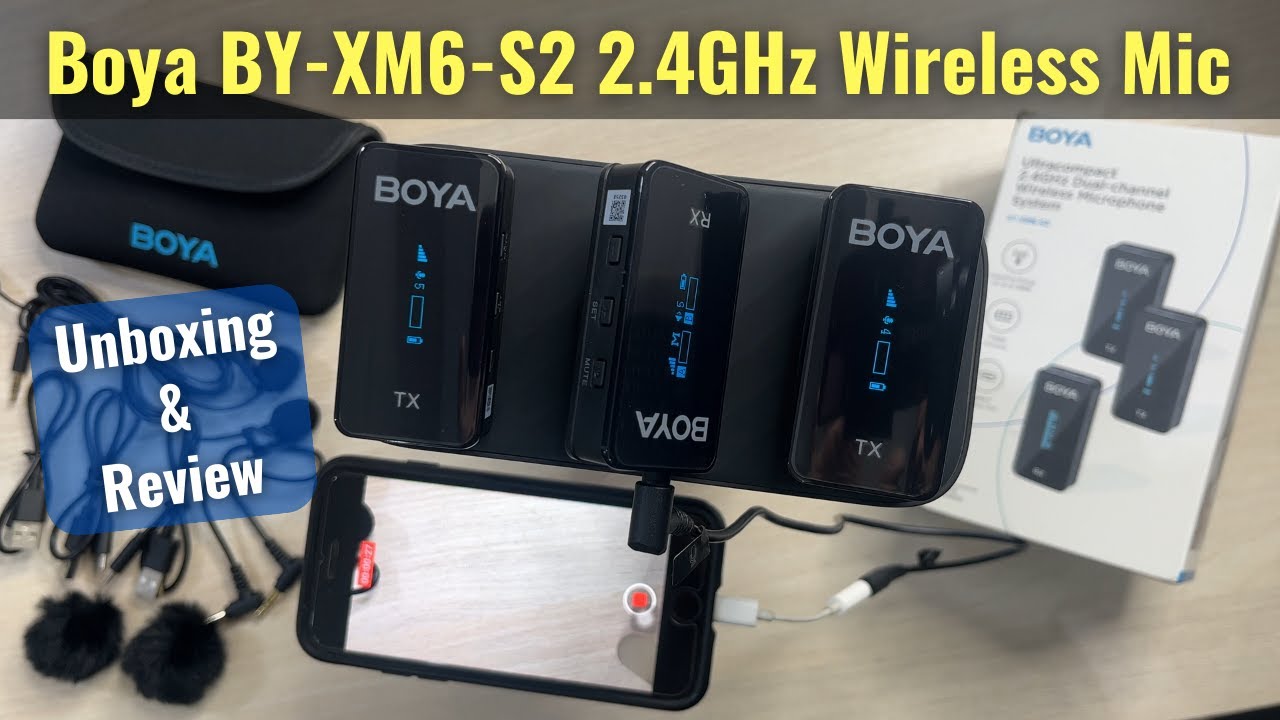 Boya Wireless Mic BY-XM6-S2  Unboxing, Setup & Detailed Review | Must Watch Before Buy
