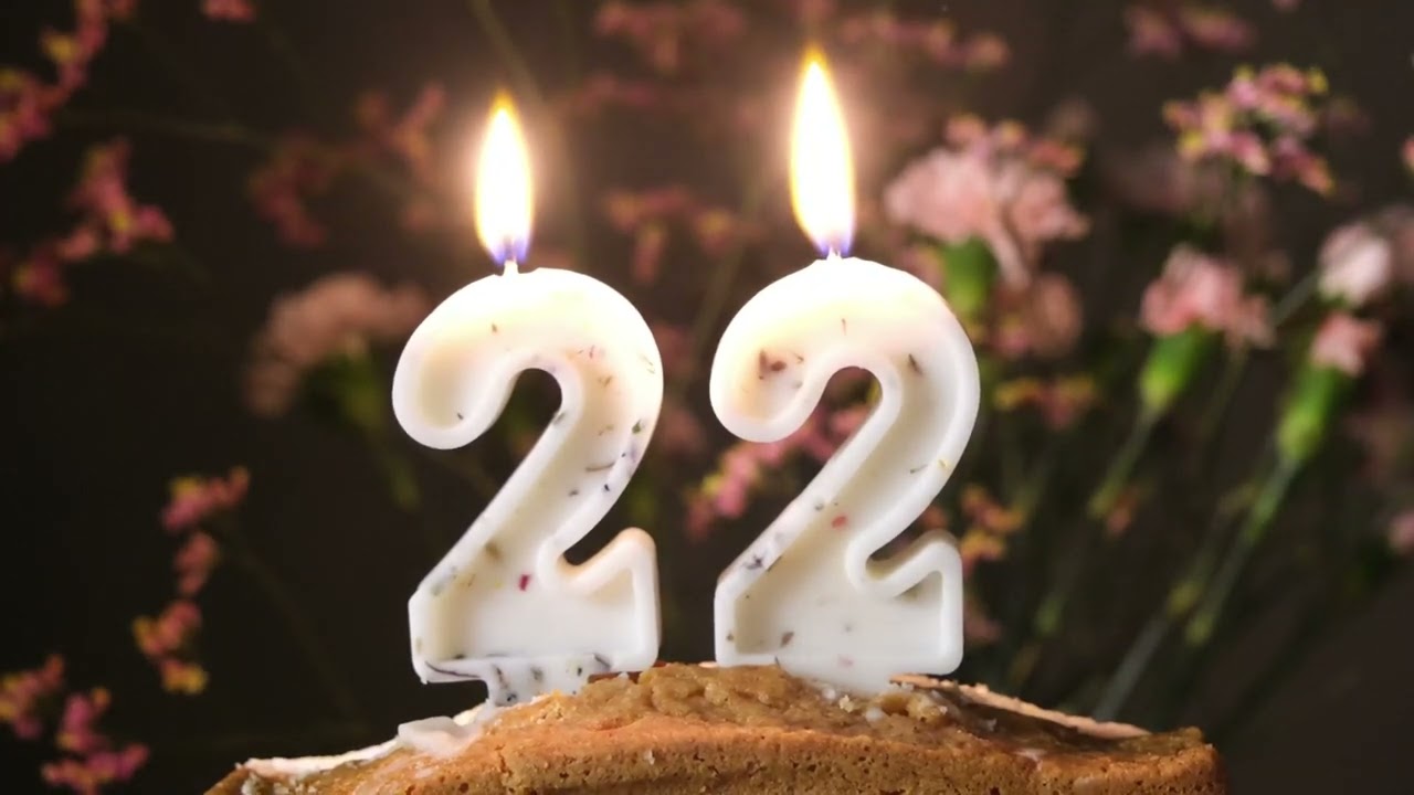 Happy Birthday to you | 22 years | Twenty two years | Virtual Candle