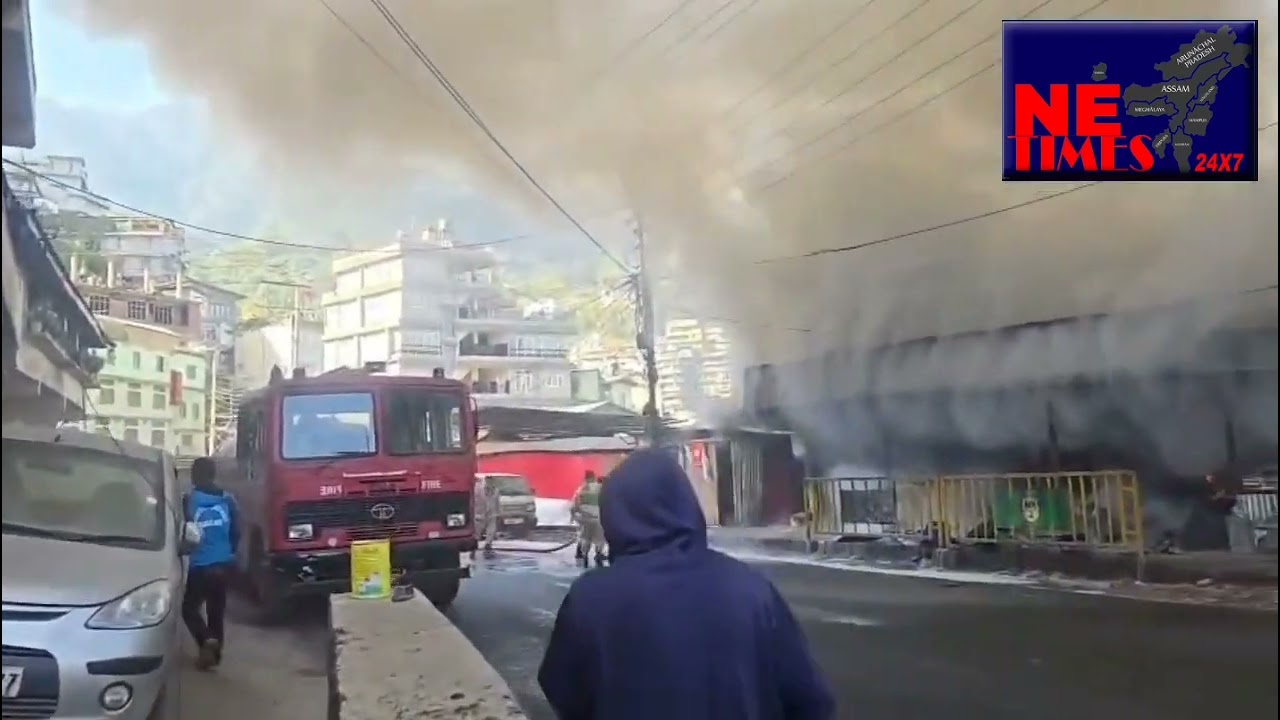 NAGALAND: Fire breaks out below South Police Station in Kohima Today