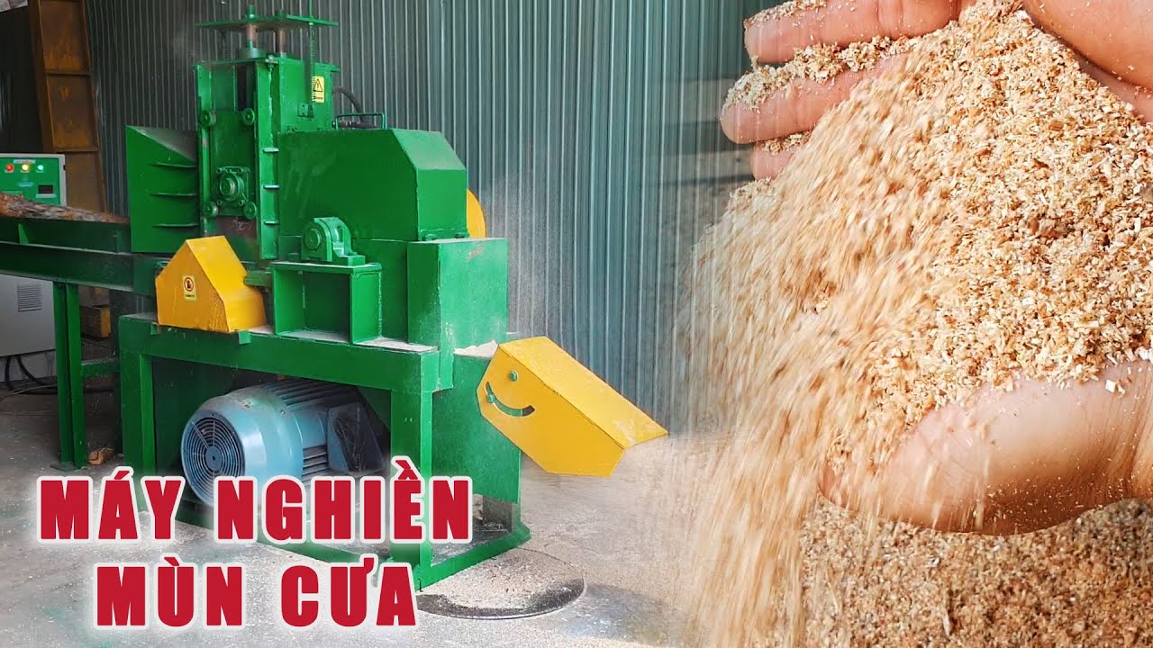 Máy nghiền gỗ thành mùn cưa Nghiền trực tiếp gỗ cây thành mùn | Máy nghiền GREEN MECH