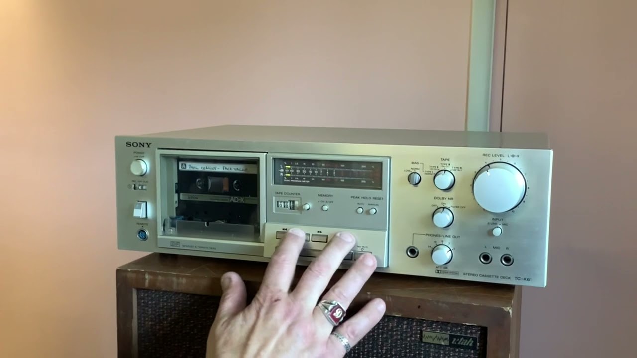 Sony TC-K61 stereo cassette deck (Made in Japan, 1980-1981), recently serviced & calibrated.