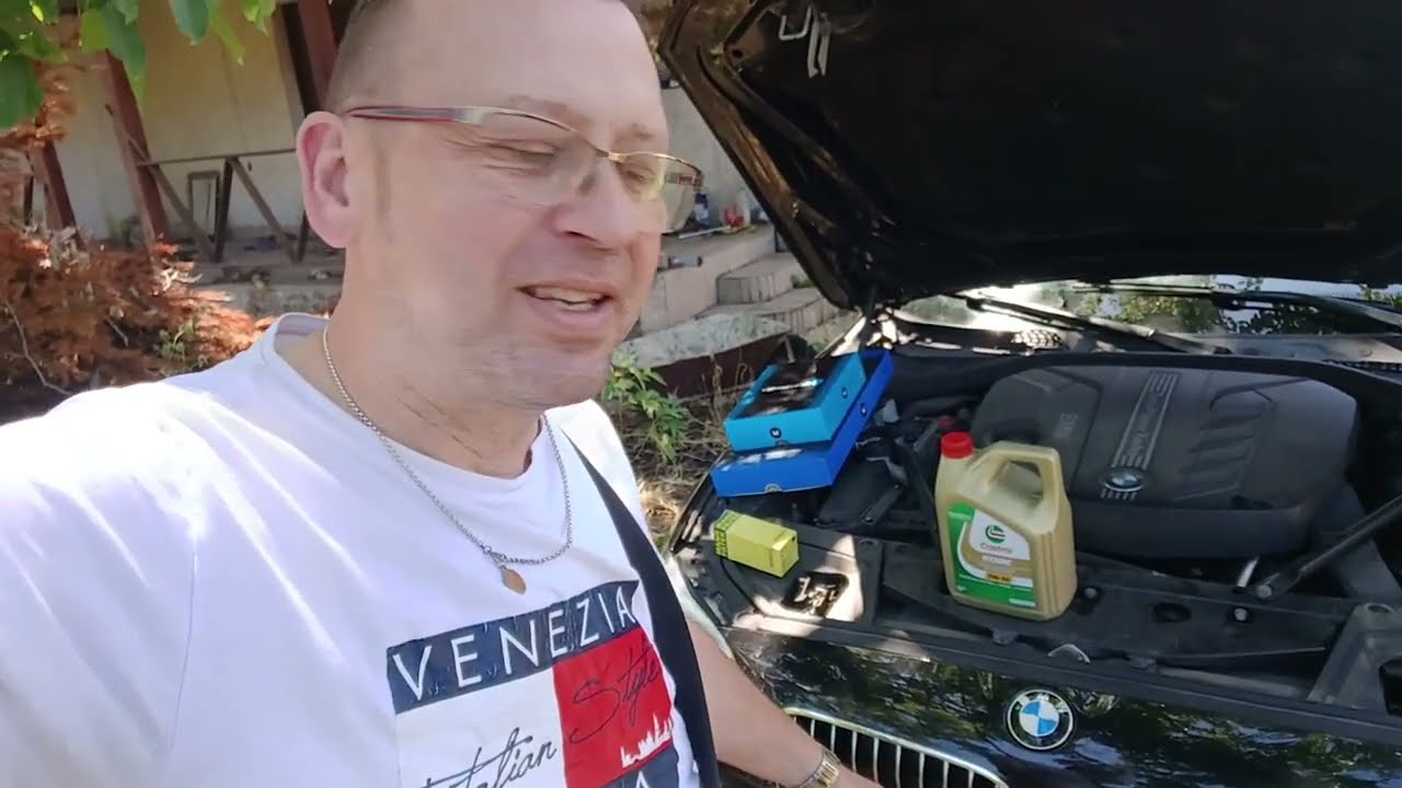 BMW 525d Xdrive F11, N47, 2017 218ps Motorolaj olaj és levegő szűrő csere 1 rész