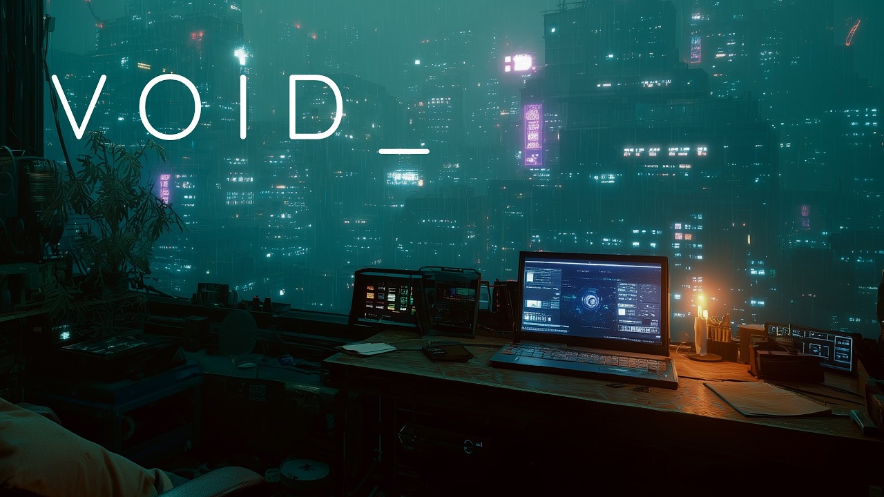 Cyberpunk Focus & Study ⛈️ Deep Work Rain (OLED SAFE / 7H)