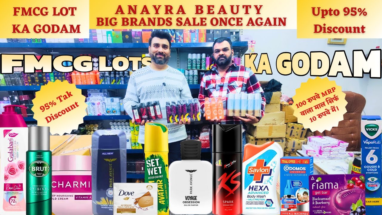 95% Off FMCG Lot ka mal | FMCG wholesale market Delhi | Branded Cosmetic Wholesale Market in Delhi.