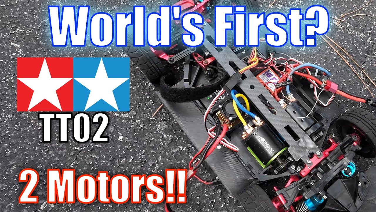 World's First Twin Motor TT02??/How Fast is it?? @poorboysrc TT02 Speed Run Challenge!!
