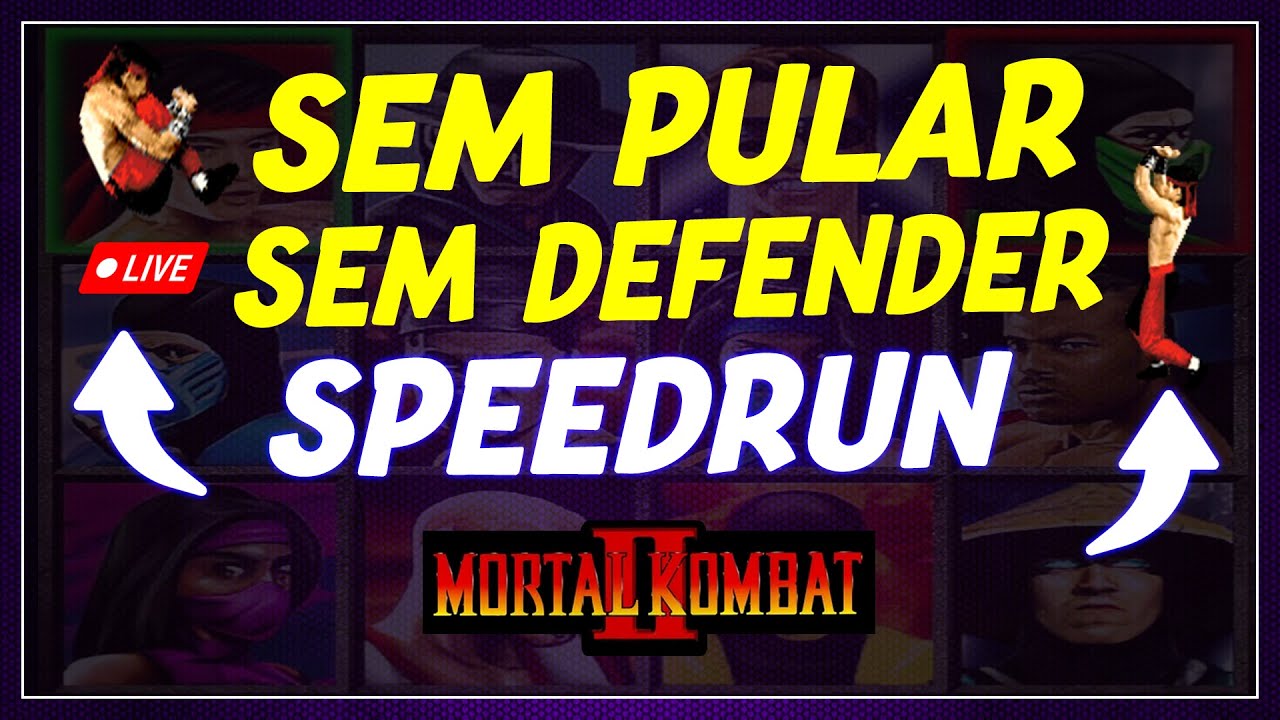 🎮 DESAFIO INSANO!! NO JUMP + NO BLOCK SPEEDRUN MORTAL KOMBAT 2 (VERY HARD) 🎮