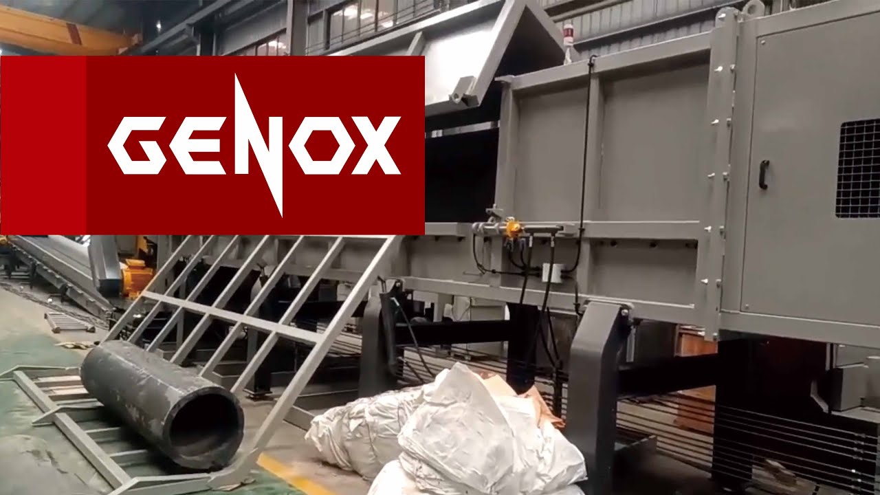 High Efficiency J1200 Pipe Shredder for Large-Diameter Plastic Material Recycling - Genox Tech