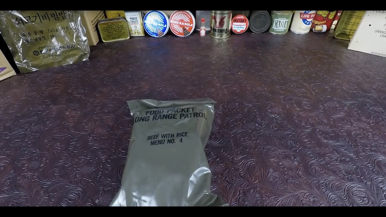 RARE MRE Review 1979  Food Packet Long Range Patrol Ration
