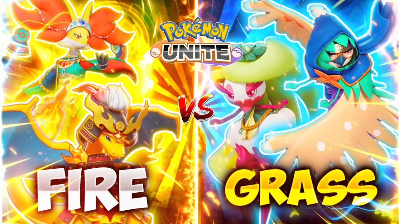 Fire Type Vs Grass Type Pokemon|Pokemon Unite Hindi Gameplay|Grass Pokemon Vs Fire Pokemon|