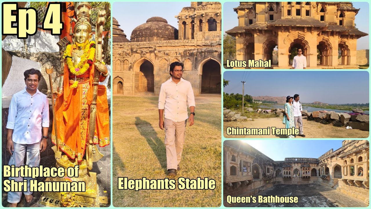 Ep 4: Chintamani Temple | Hampi's Royal Palace | Queen's bath | Lotus Mahal | Pushkarani & More