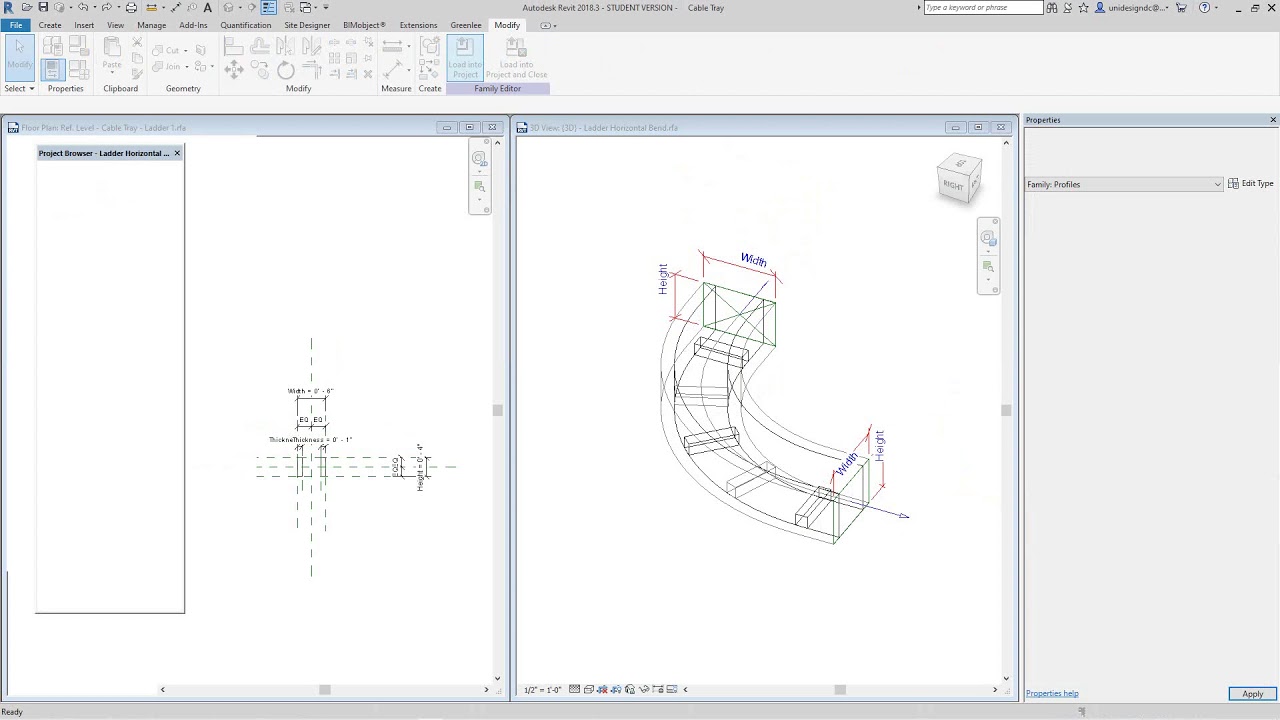 Revit Cable Tray Fitting Profile Editing