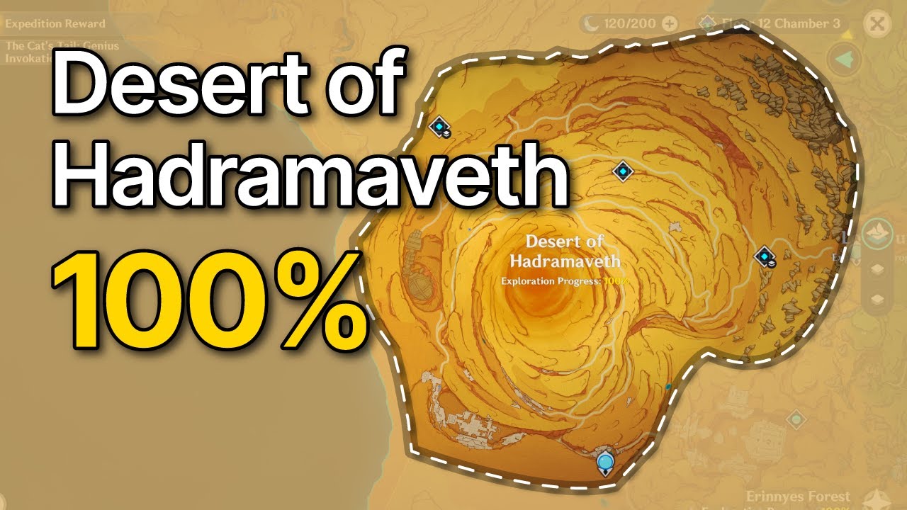 Desert of Hadramaveth 100% exploration guide 2024