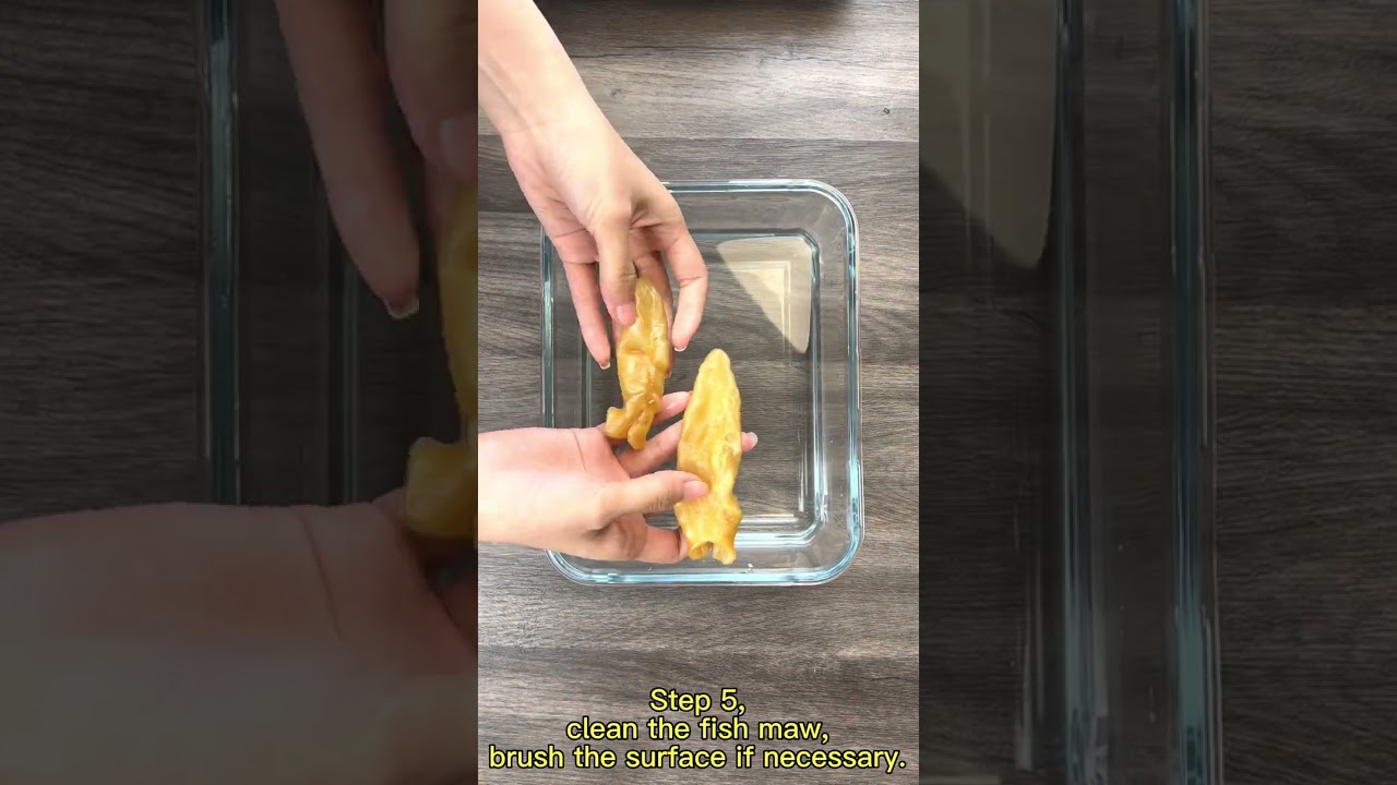 Royal Seafood USA Easy Steps to Prepare Dry Fish Maw for Cooking!  Natural Dried Fish Maw 🐠