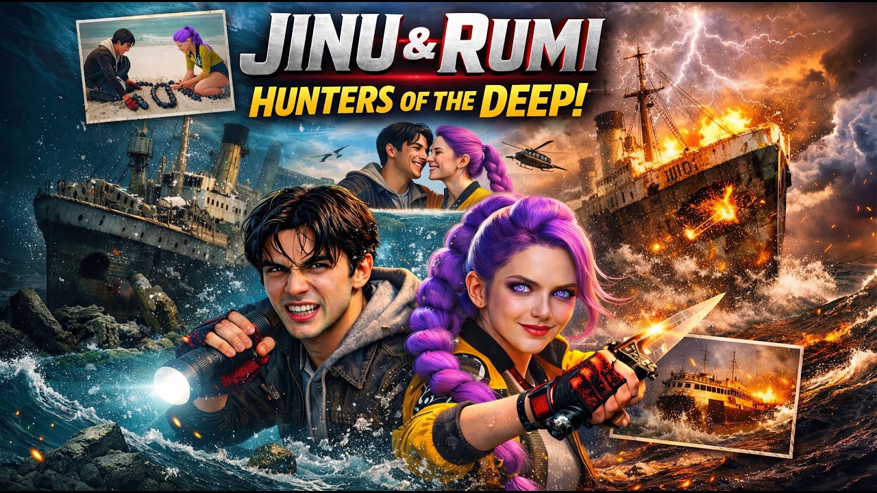 Jinu and Rumi Island Survival Adventure 🌊🚢 | Epic Cruise Disaster & Escape Story