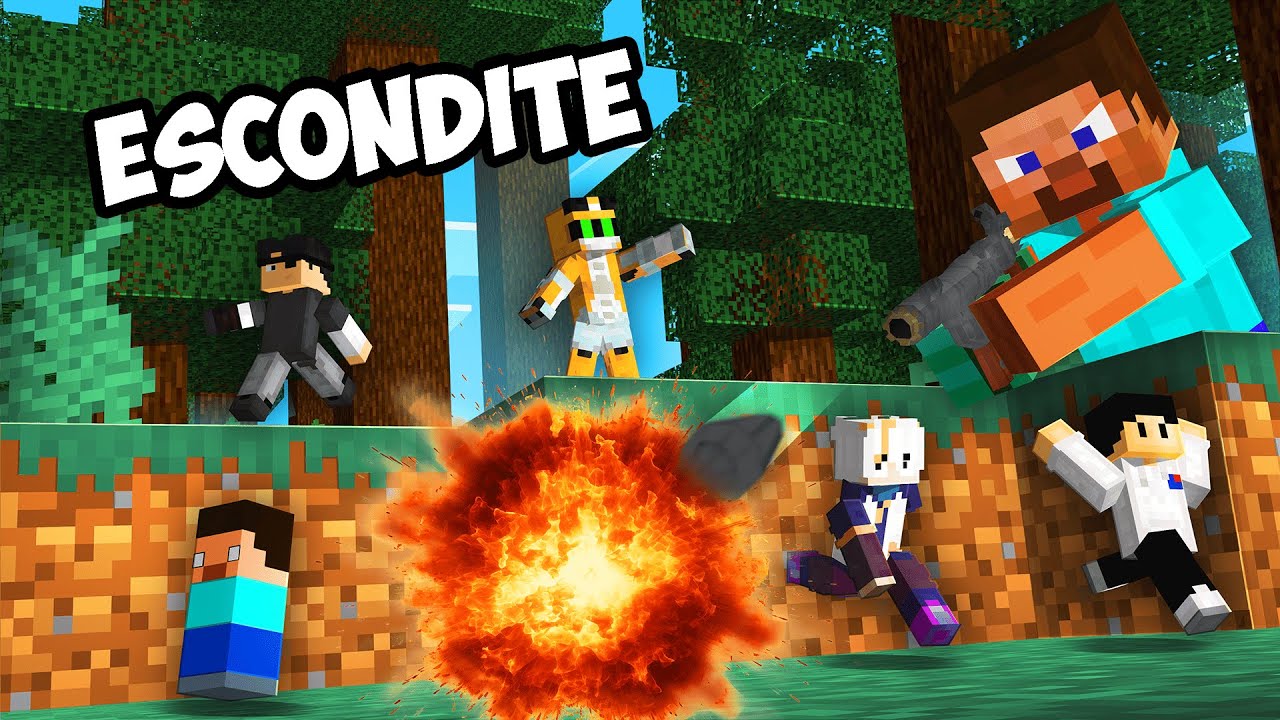 JUEGO a las MINI ESCONDIDAS en MINECRAFT con el PUEBLO